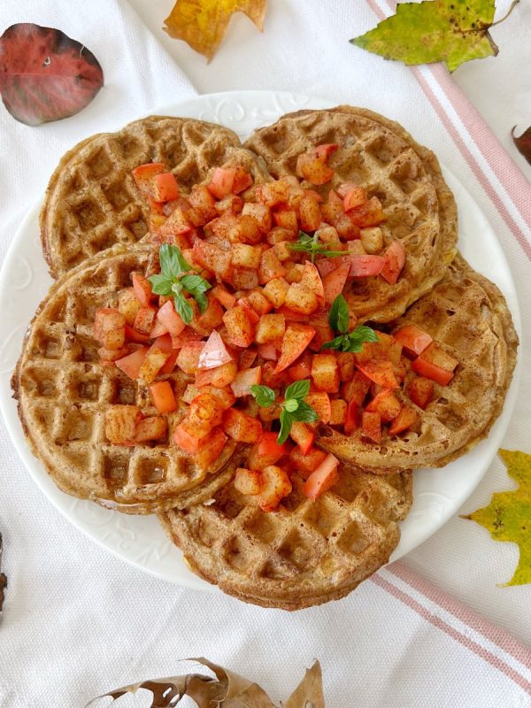 Apple cinnamon waffles