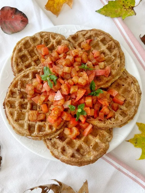 Apple cinnamon waffles