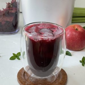 Burgundy beetroot juice