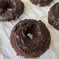 Chocolate pumpkin donuts