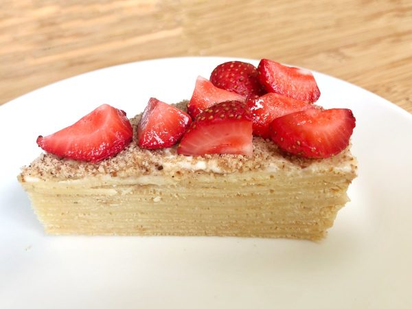 Gluten free coconut crepe cake