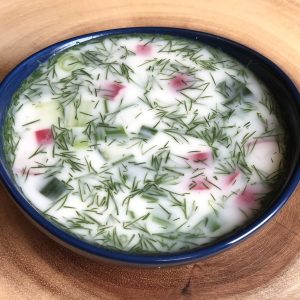 Okroshka chilled russian soup