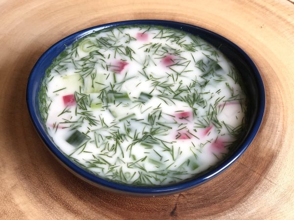 Okroshka chilled russian soup