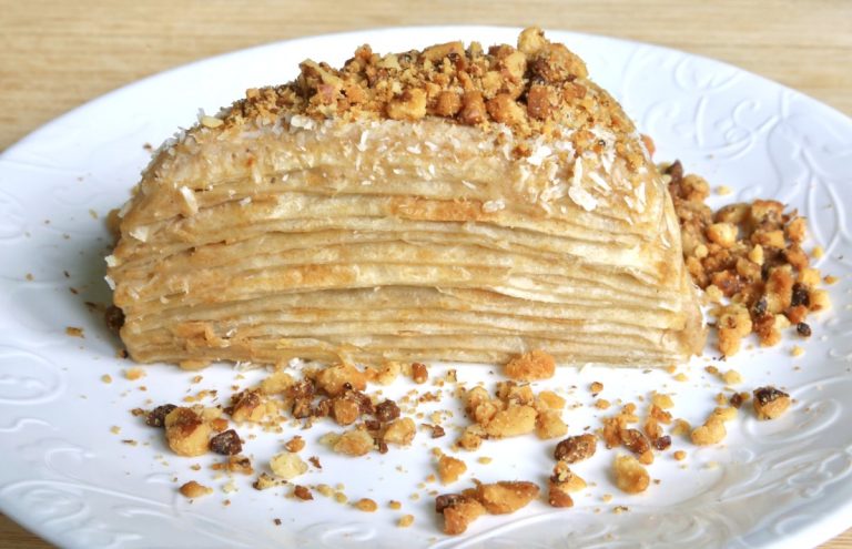 Vegan napoleon cake walnuts