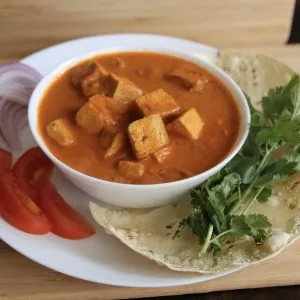 Vegan paneer tikka masala