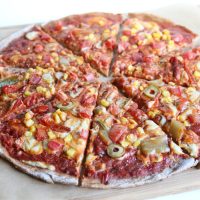 Vegan sourdough pizza