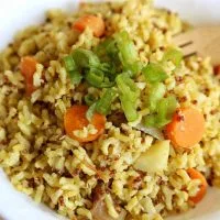 Brown rice quinoa pilaf