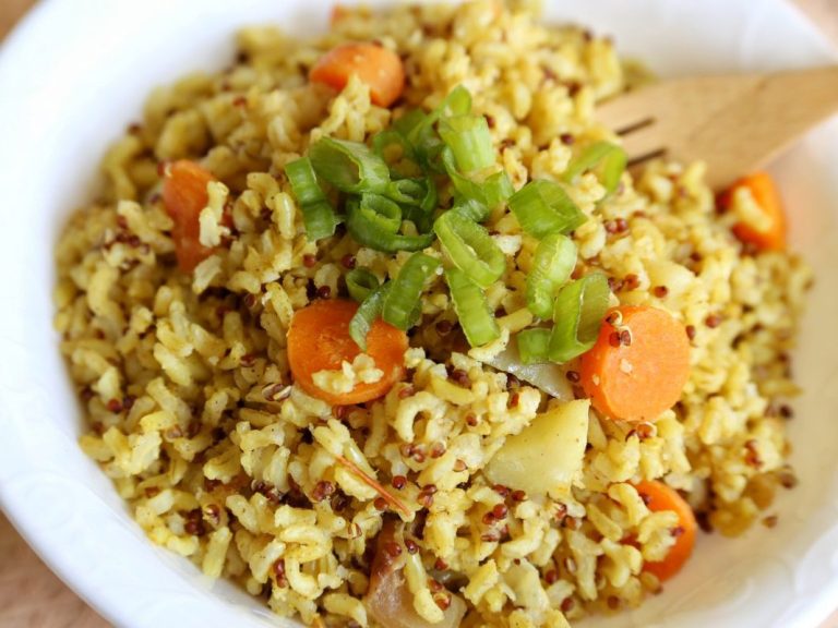 Brown rice quinoa pilaf