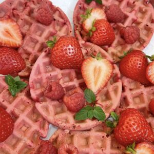 Pink waffles recipe