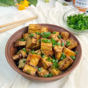 Sweet savory baked tofu 1